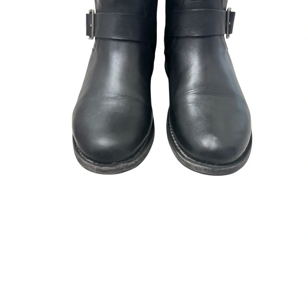 Frye Vicky Engineer Black Leather Boots Women’s Sz‎ 7.5